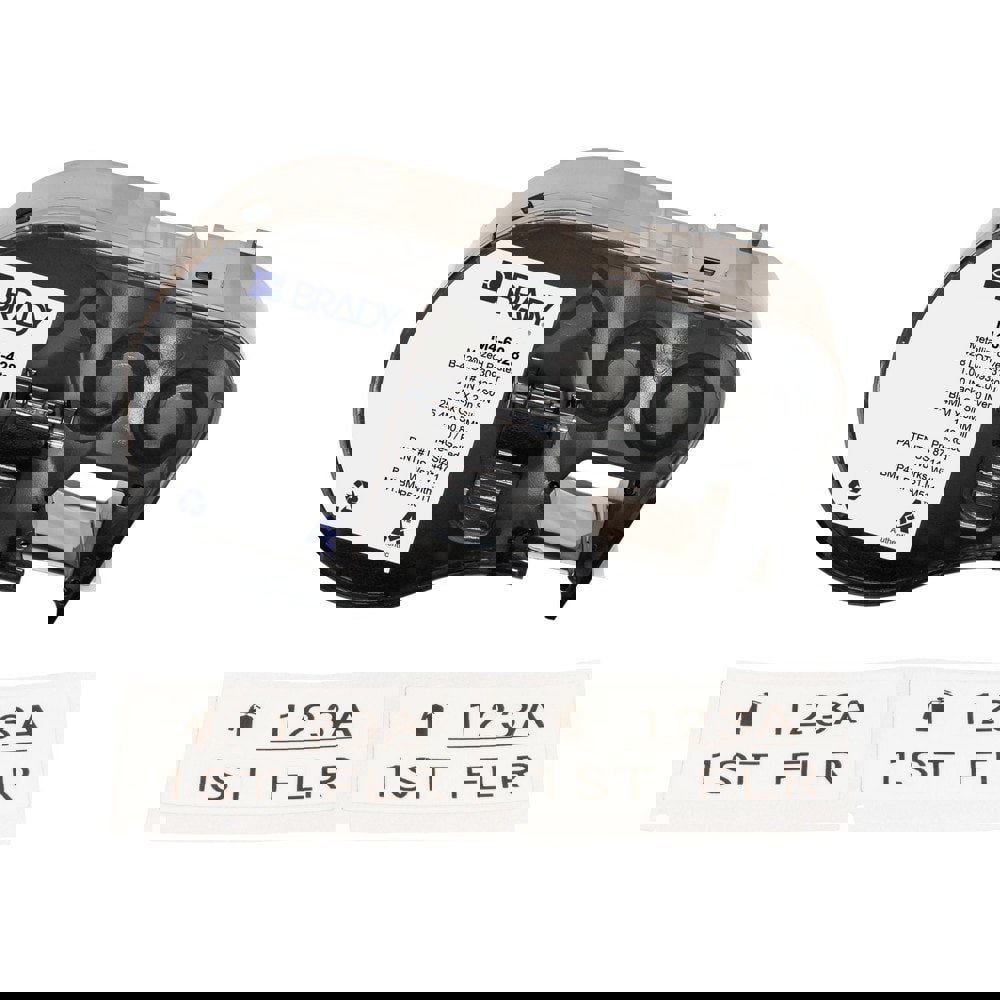 Labels, Ribbons & Tapes; Application: Label Printer Cartridge ; Type: Label Printer Cartridge ; Color Family: Gray ; Color: Black on Light Gray ; Number Of Labels Per Roll: 140 ; For Use With: BMP41; BMP51; BMP53; M511